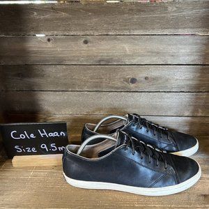 Mens Cole Haan Trafton Black Leather Casual Comfort Shoes Sneakers Size 9.5 M